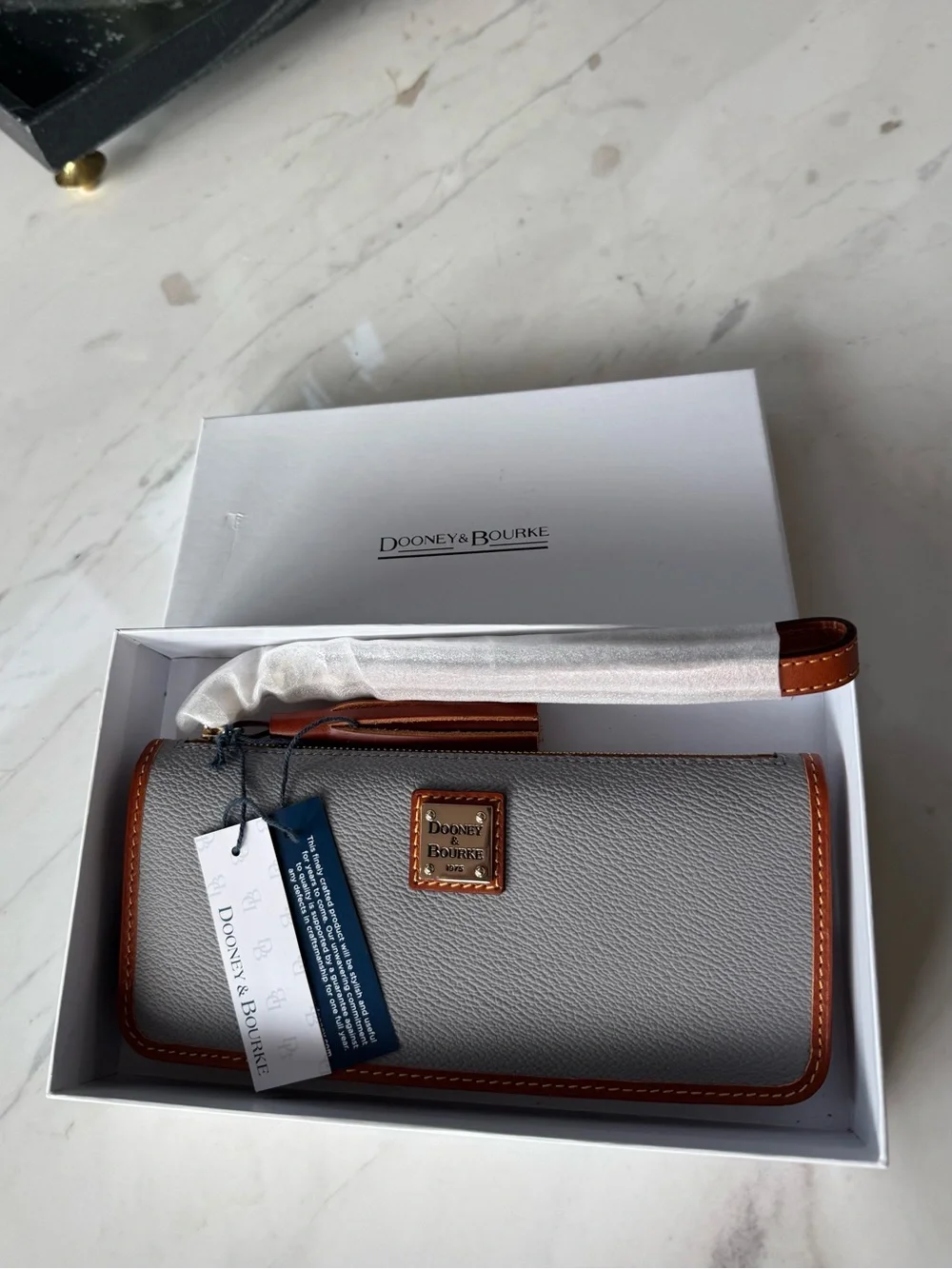 New Dooney & Bourke Kirby Tatum Leather Wristlet Wallet Clutch - Picture 11 of 16